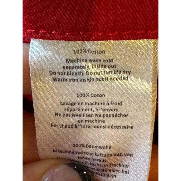 Rachel Antonoff Pants Women 2 Red Cotton Overboard Sailor Nautical Preppy Luxury - Picture 11 of 11